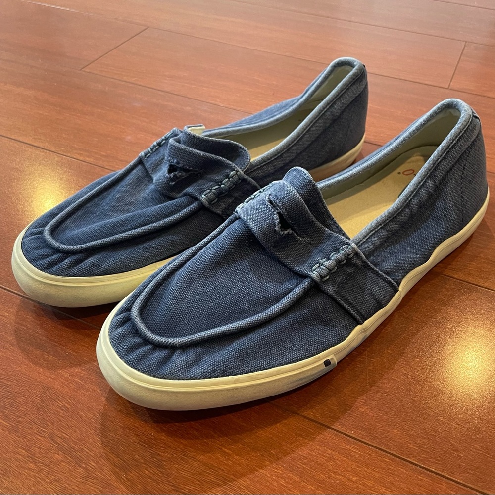 Johnnie-O Canvas Loafer Sneaker Shoes Rubber Outsole Sloafer Blue 11
